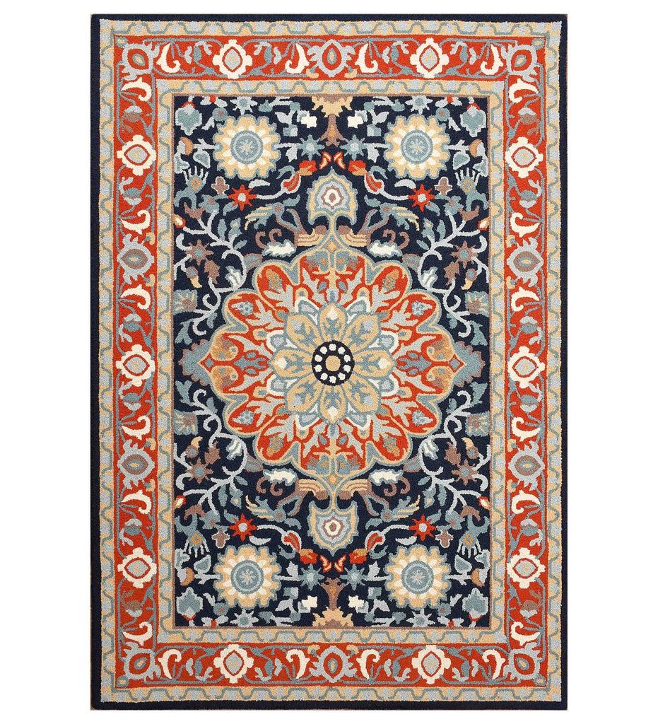 Orange  Traditional Hand Tufted Wool Carpet