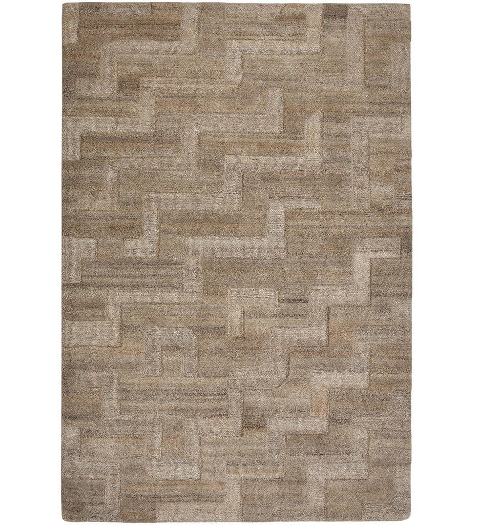 Brown Texture Hand Tufted Wool Carpet