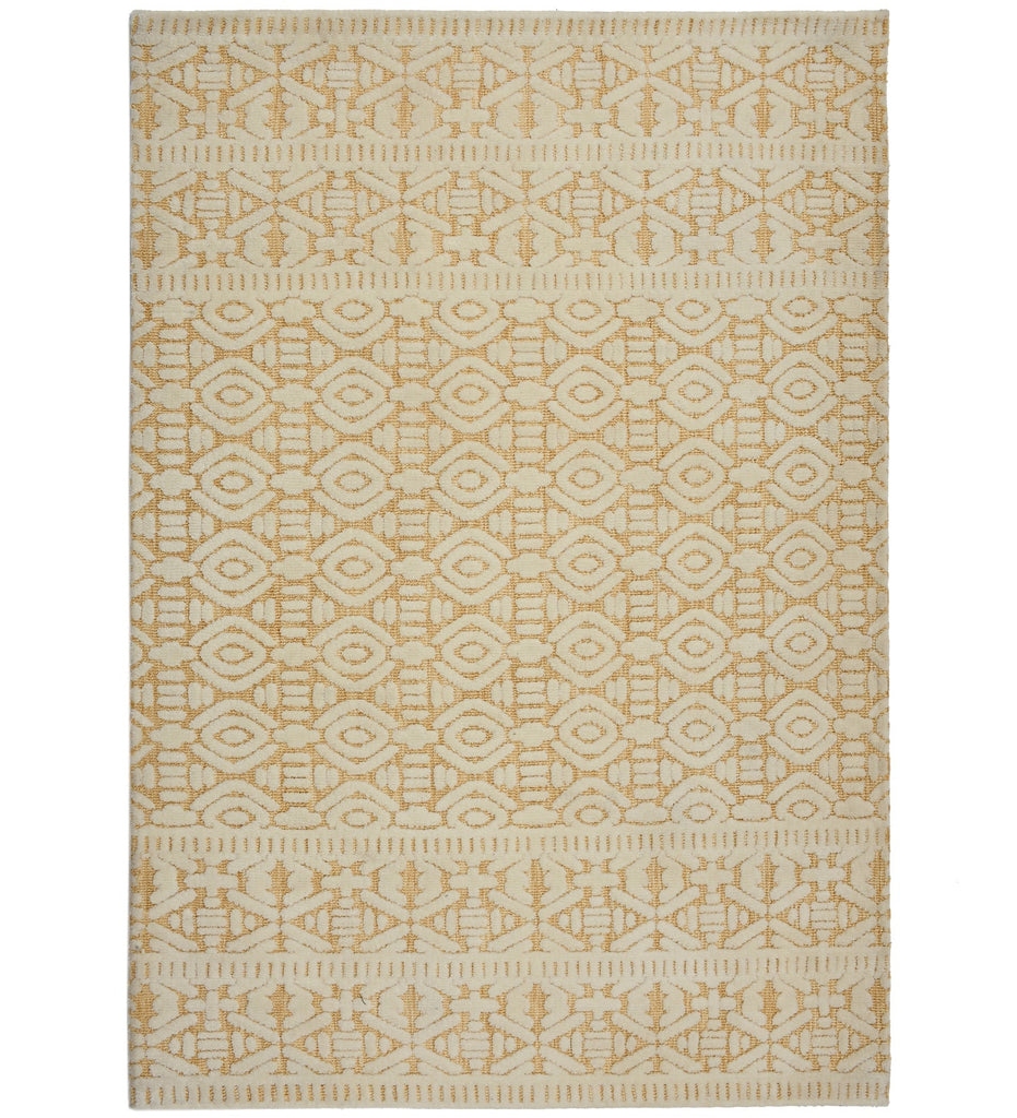 Gold Abstract Machine Made Polyester Carpet