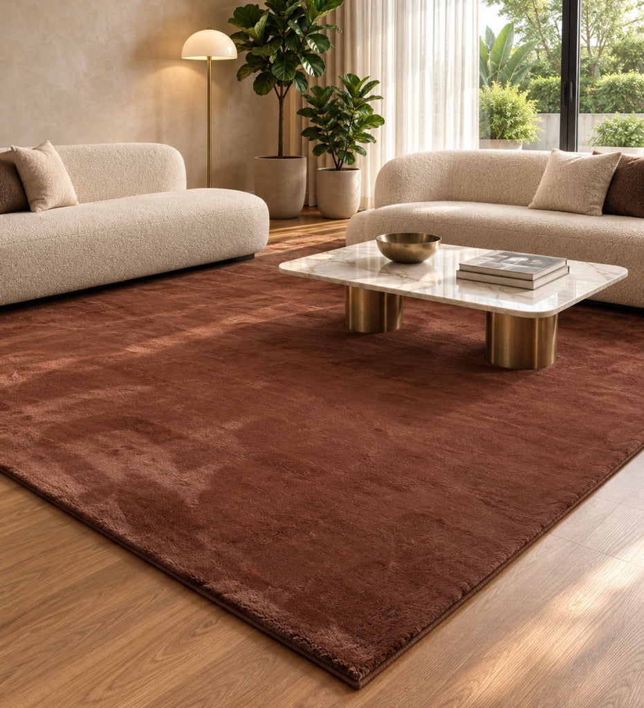 Chestnut Ultra Soft Fur Rug