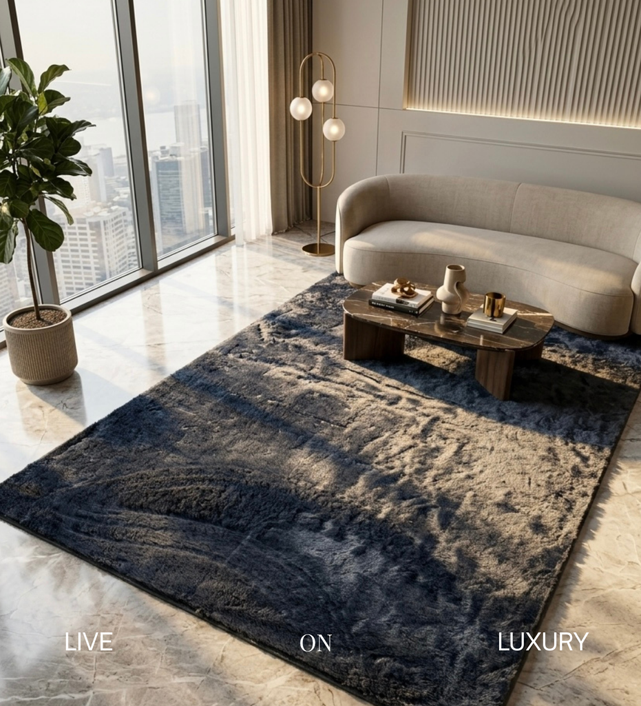 Graphite Grey Ultra Soft Fur Rug