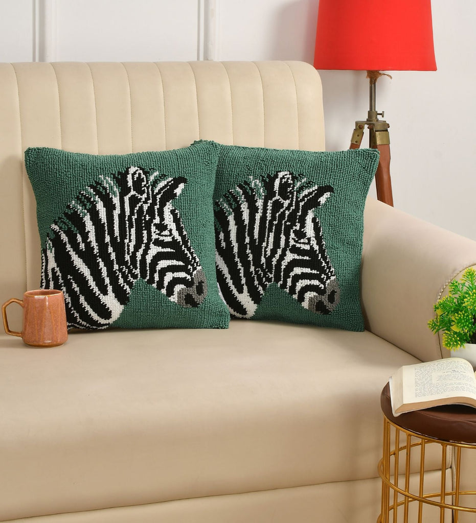 Green Horse Cushion Cover