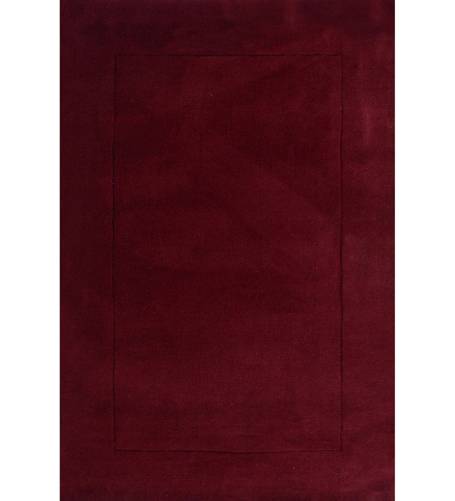 Maroon Hand Tufted Solid Wool Carpet