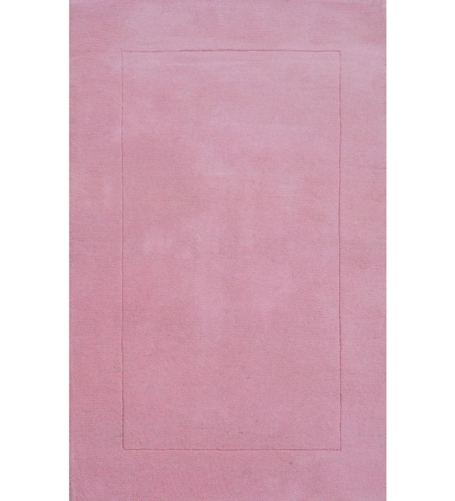 Pink Hand Tufted Solid Wool Carpet