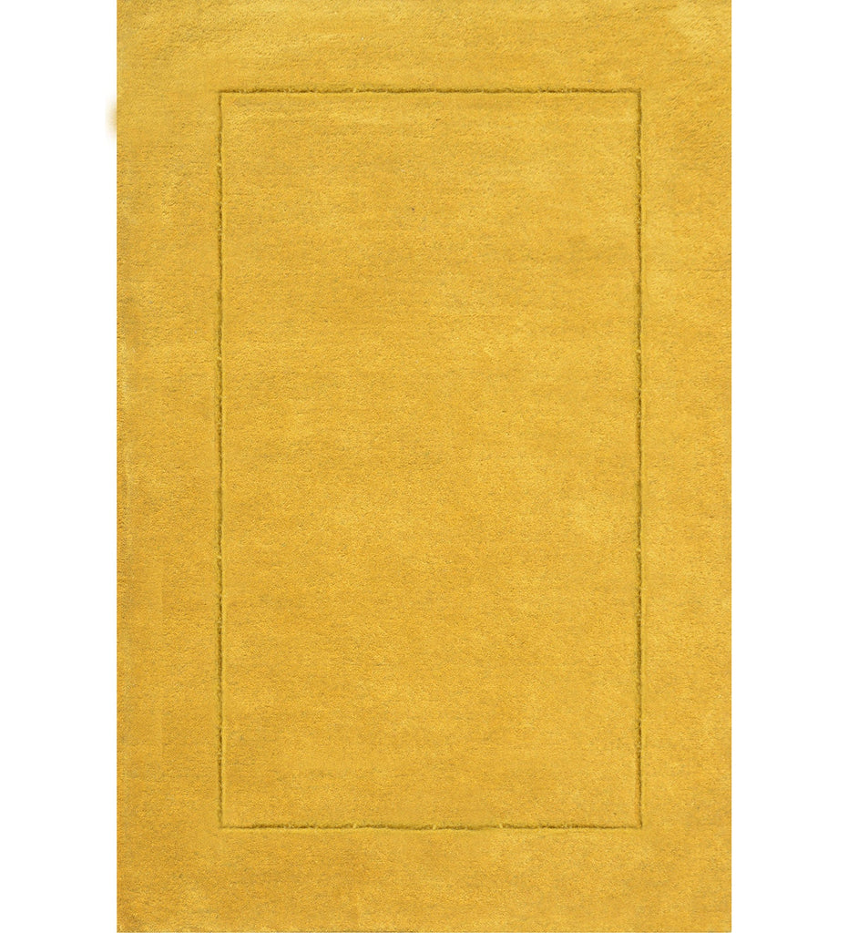 Yellow Hand Tufted Solid Wool Carpet