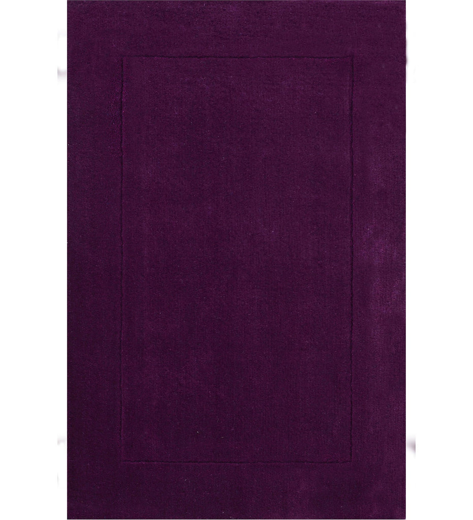 Purple Hand Tufted Solid Wool Carpet