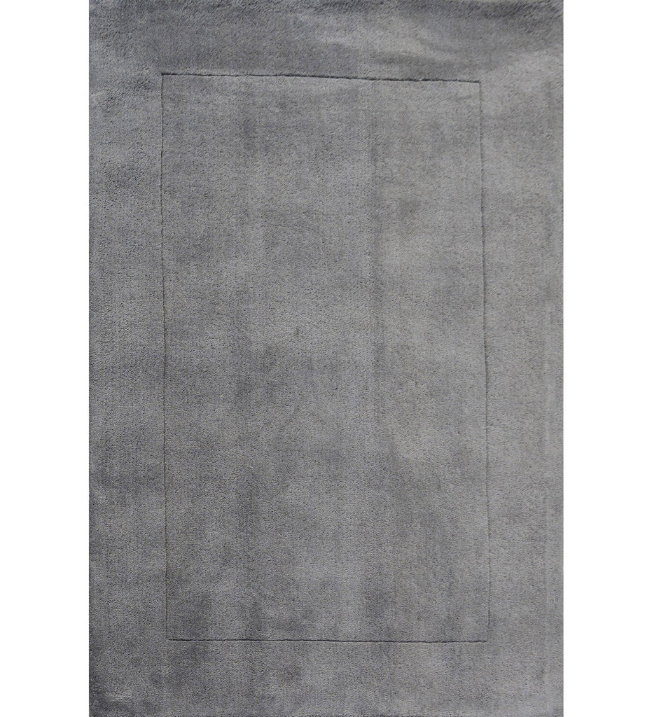 Grey Hand Tufted Solid Wool Carpet
