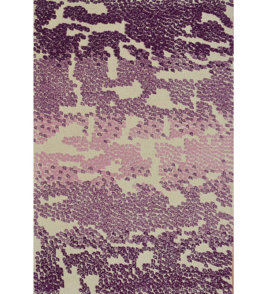 Purple Hand Tufted Abstract Wool Carpet