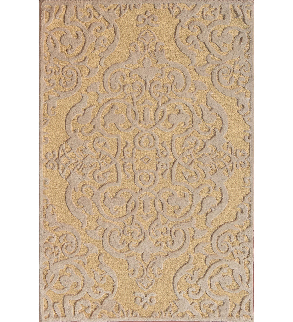 Gold Hand Tufted Traditional Wool Carpet