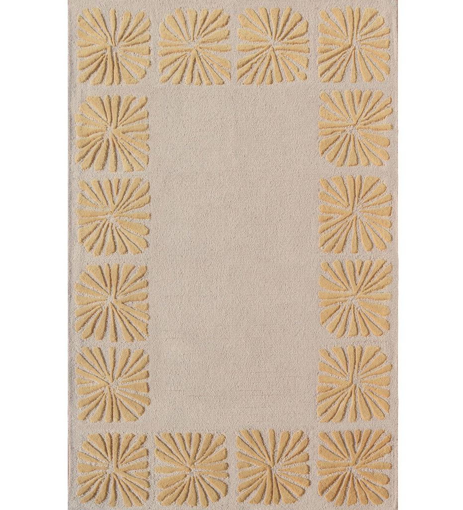 Gold Hand Tufted Abstract Wool Carpet