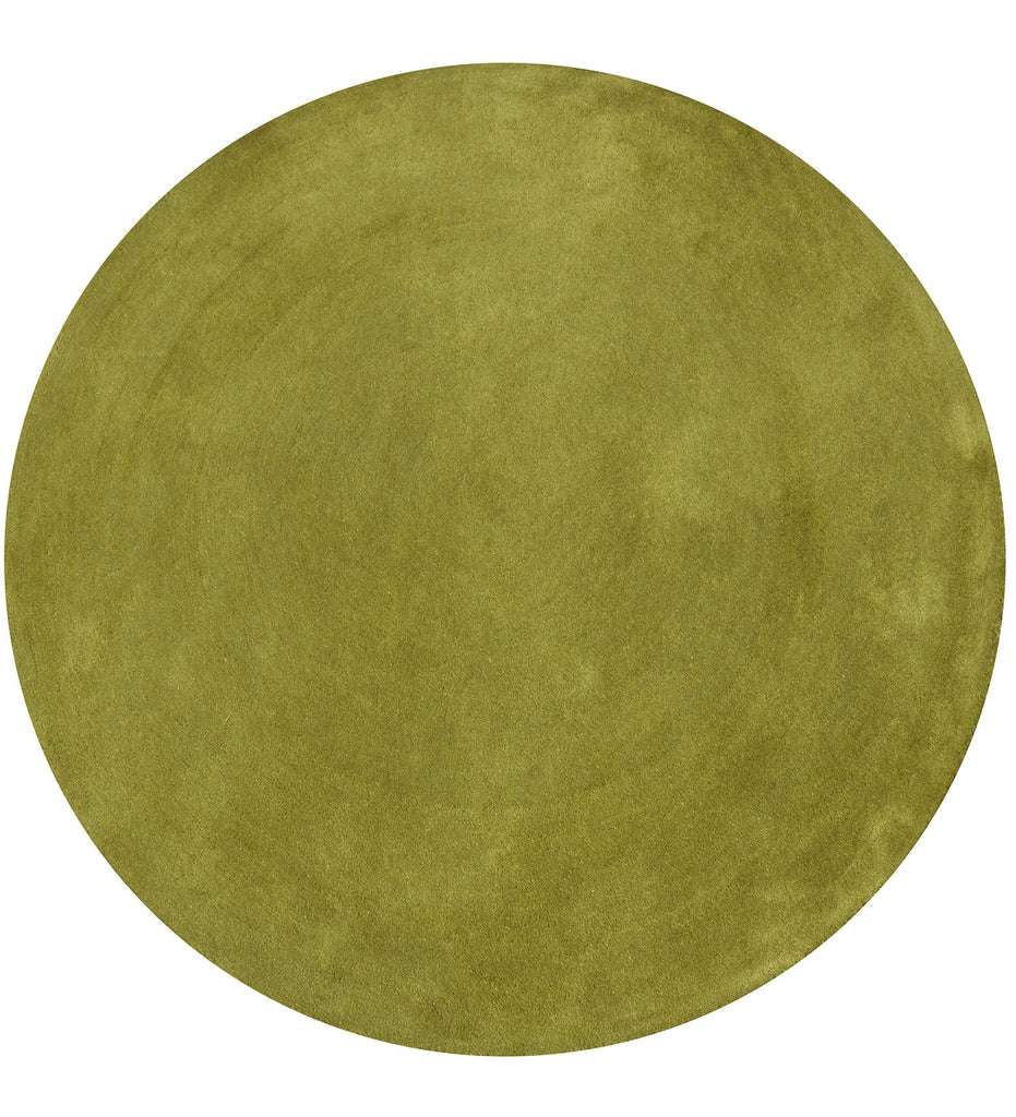 Green Hand Tufted Solid Wool Carpet