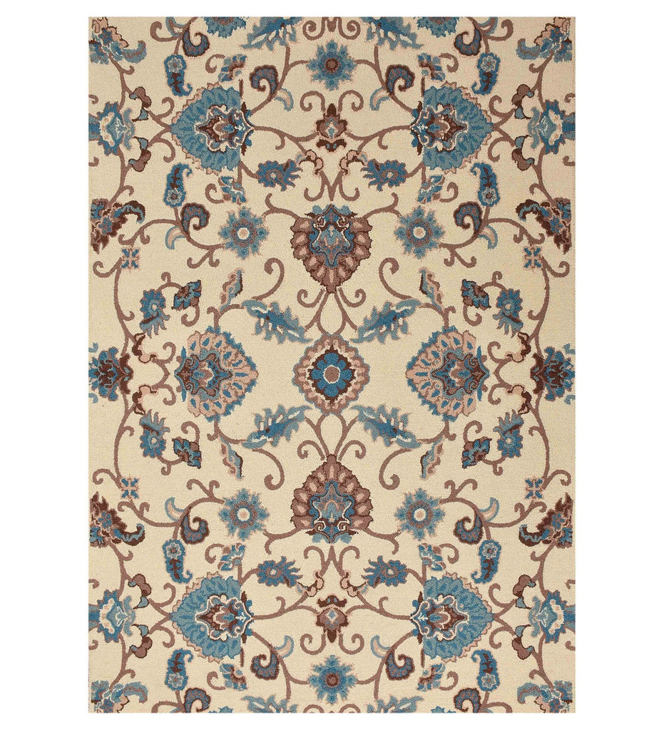 Cream Traditional Hand Tufted Wool Carpet