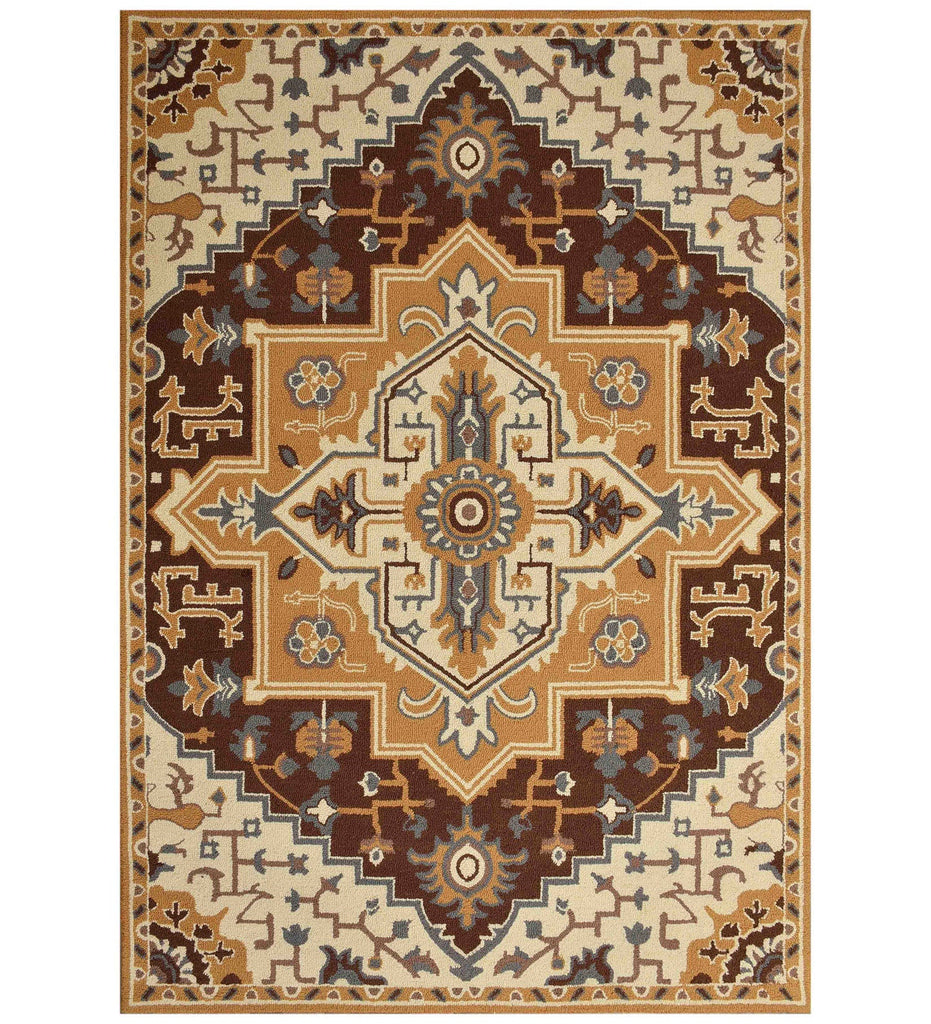 Gold Traditional Hand Tufted Wool Carpet