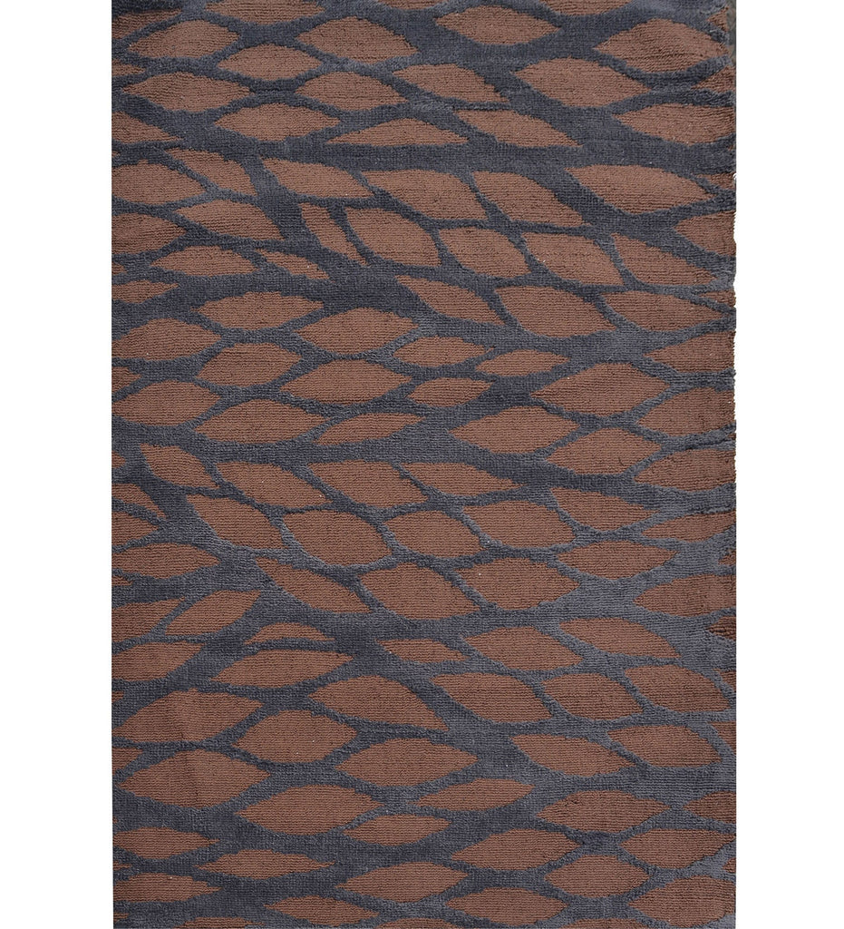 Brown Abstract Polyester Carpet