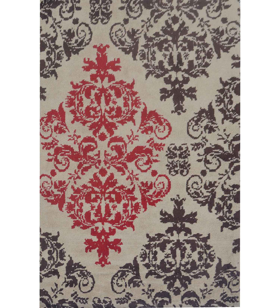 Red Damask Polyester Carpet