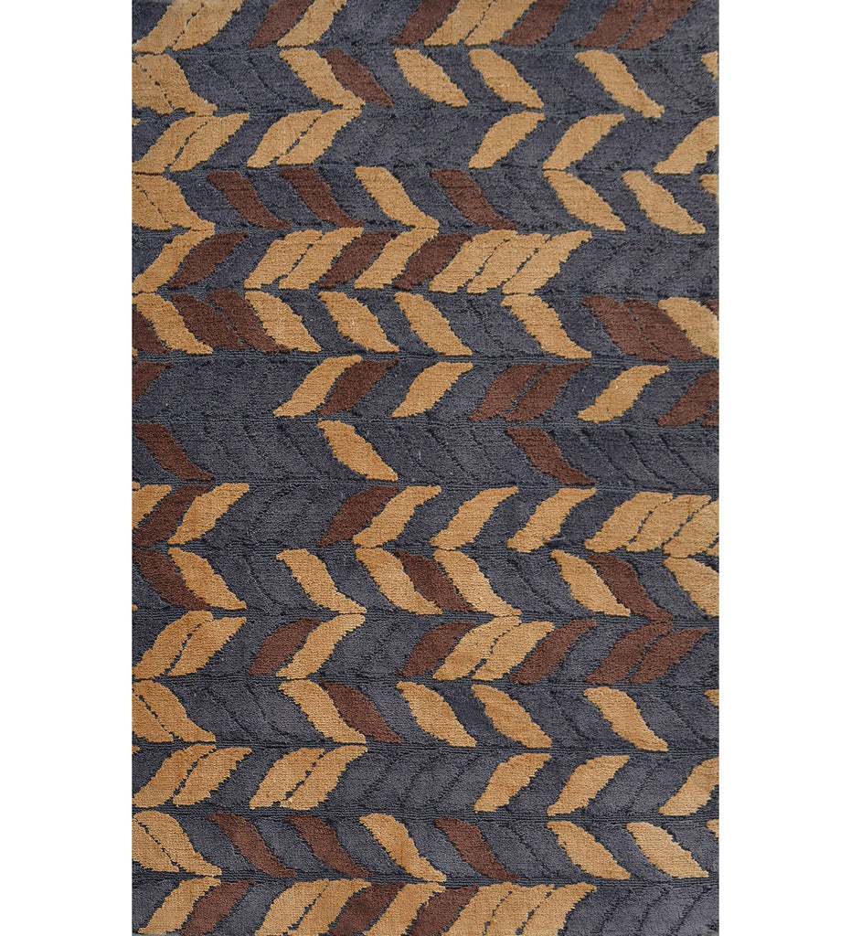 Brown Floral Polyester Carpet
