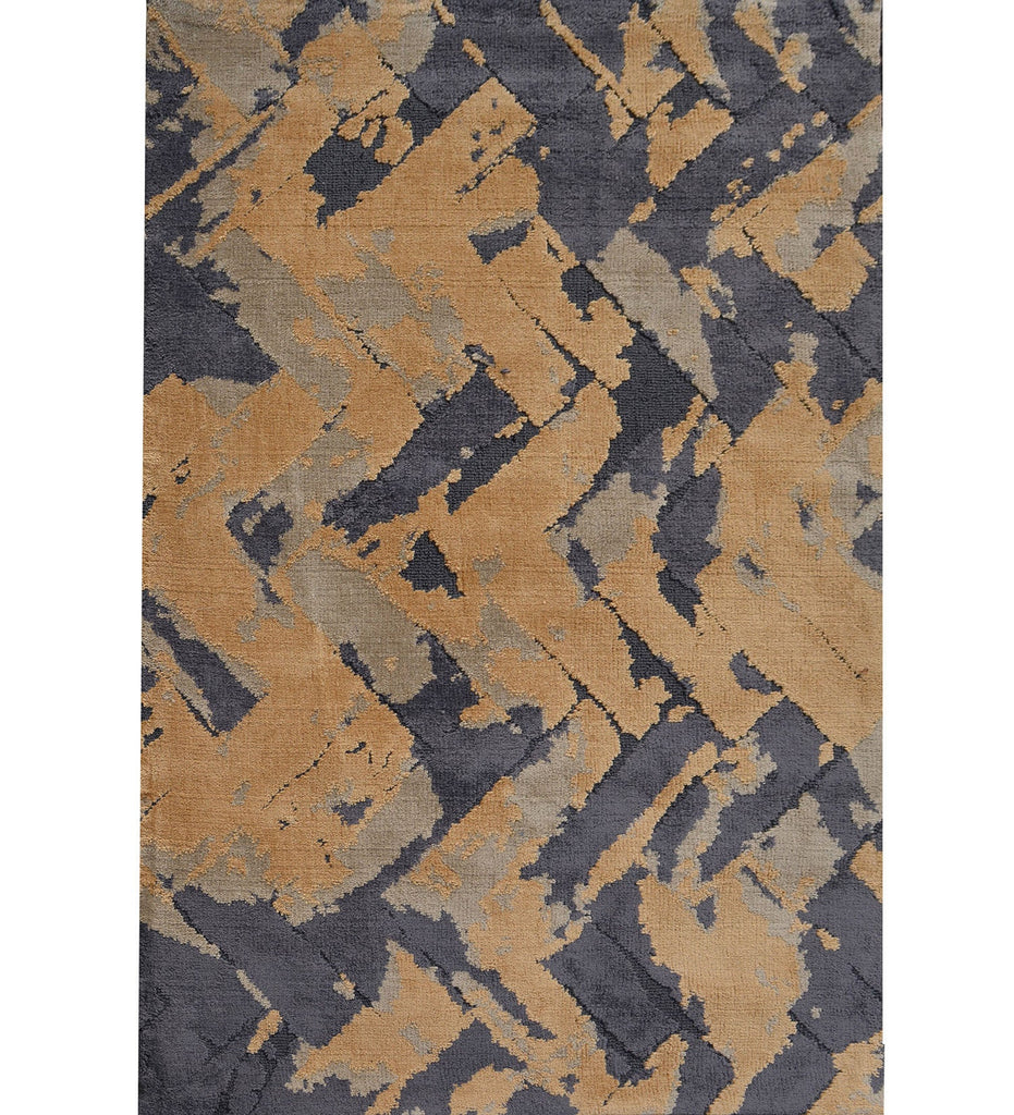 Grey Abstract Polyester Carpet