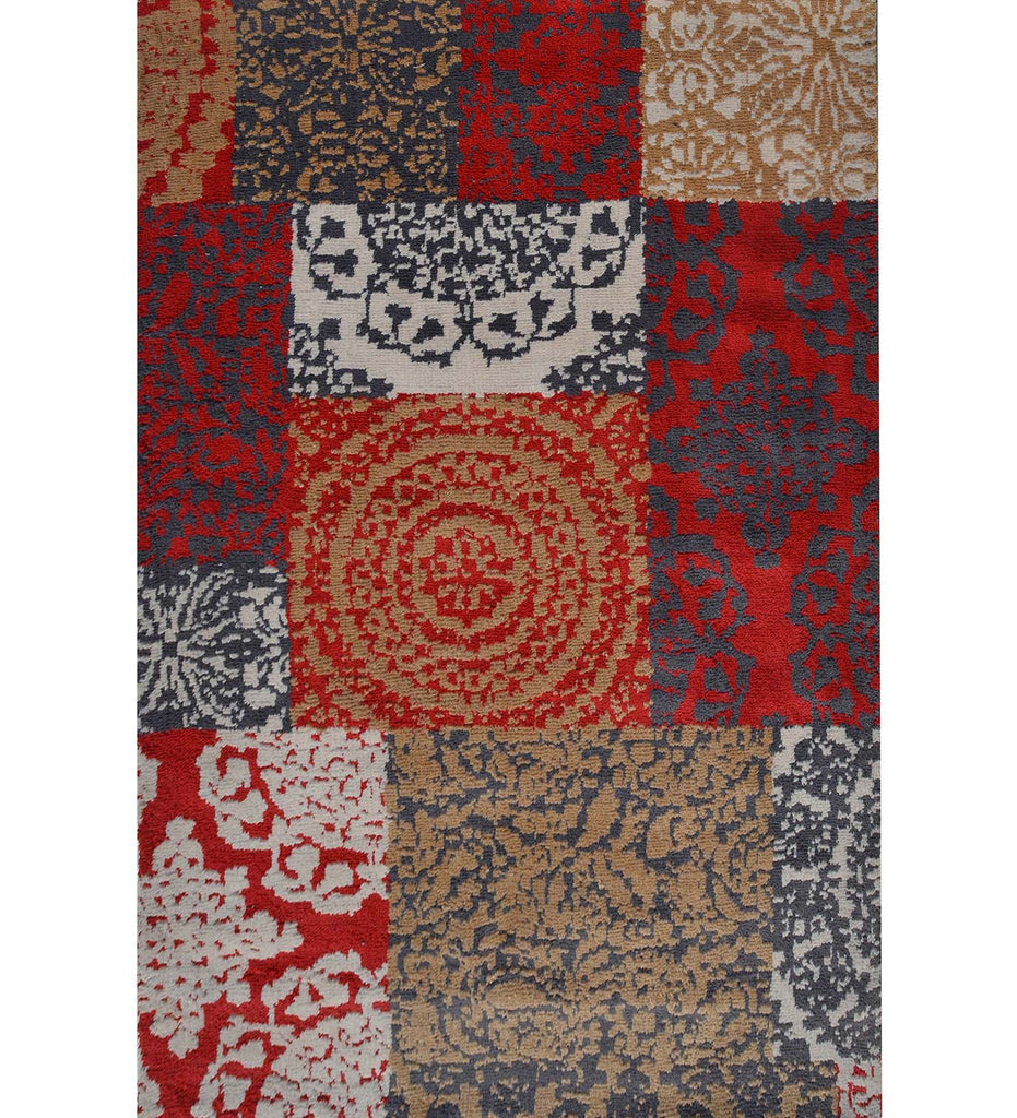 Red Traditional Polyester Carpet