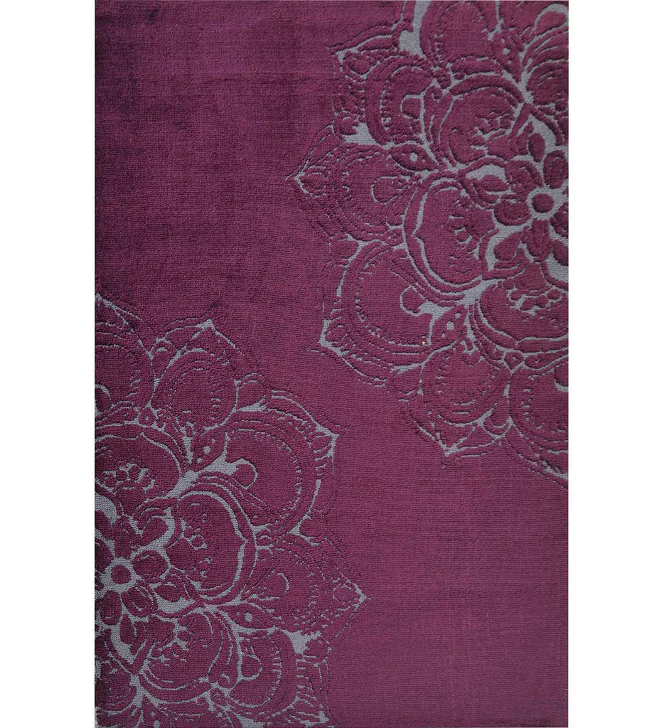 Purple Damask Polyester Carpet