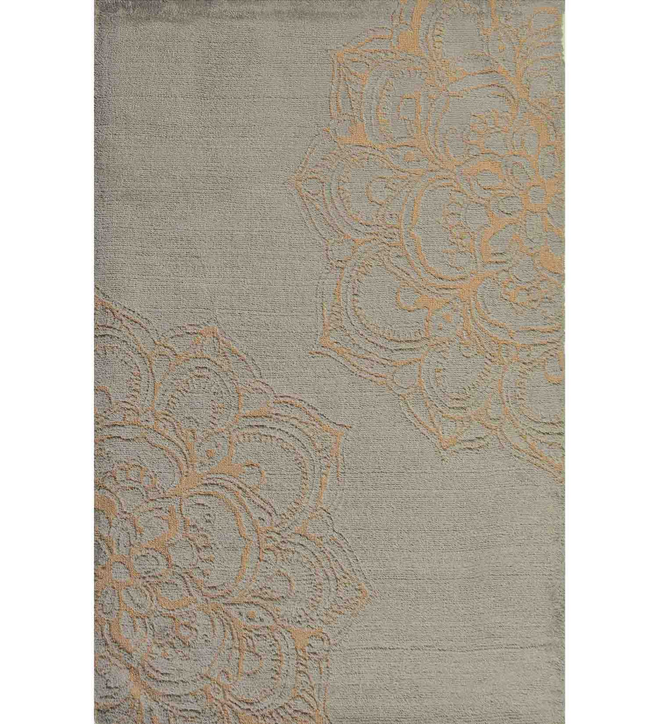Beige Damask Polyester Carpet