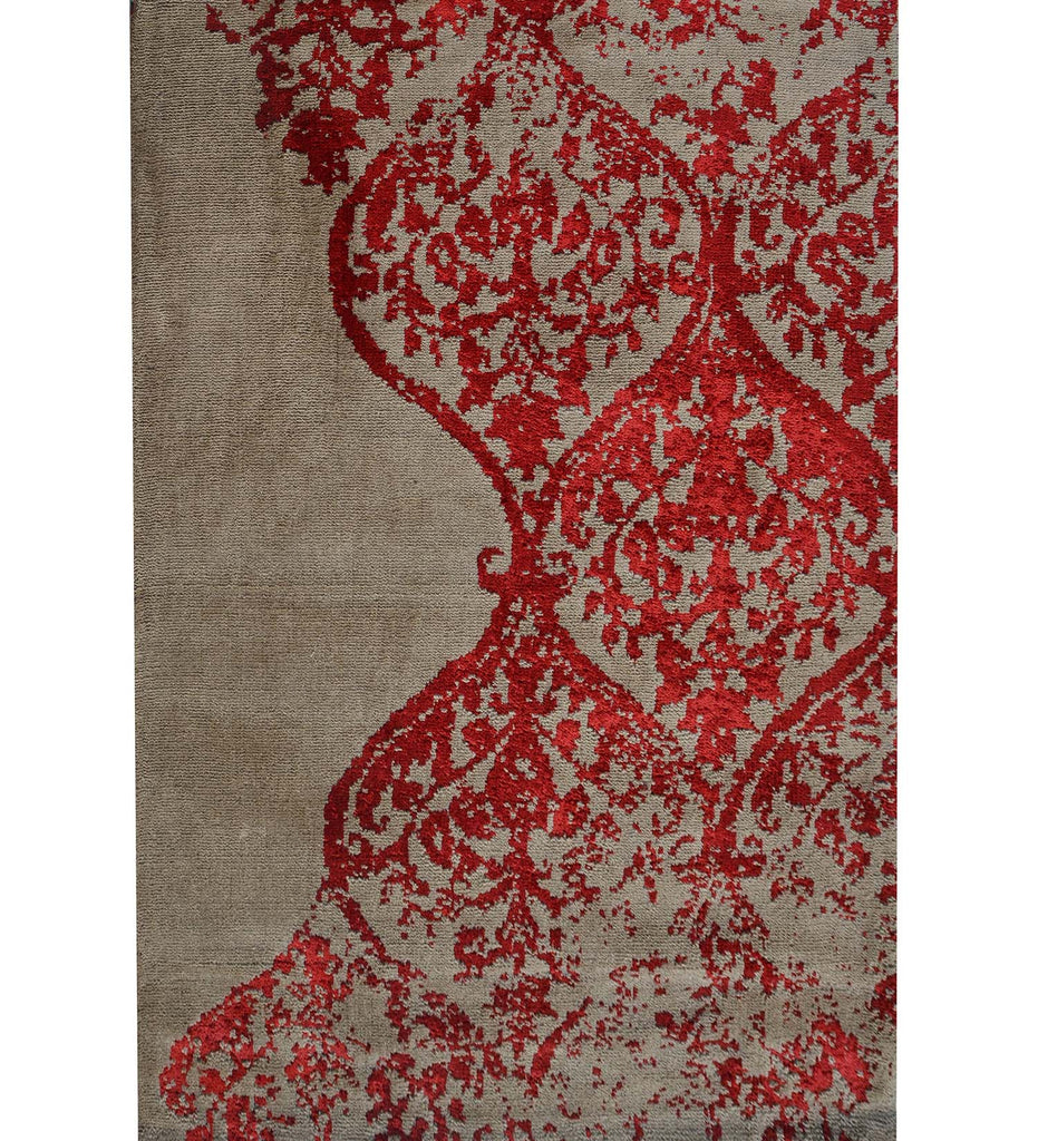 Red Damask Polyester Carpet