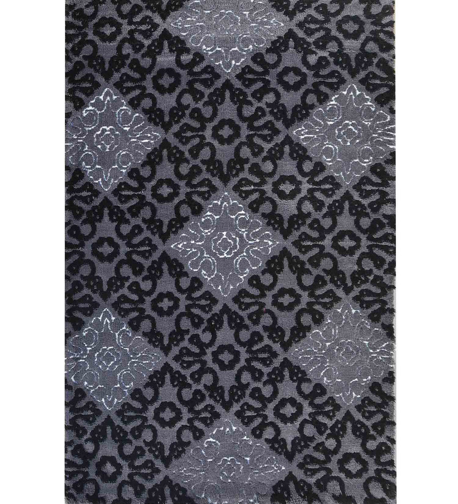 Grey Abstract Polyester Carpet