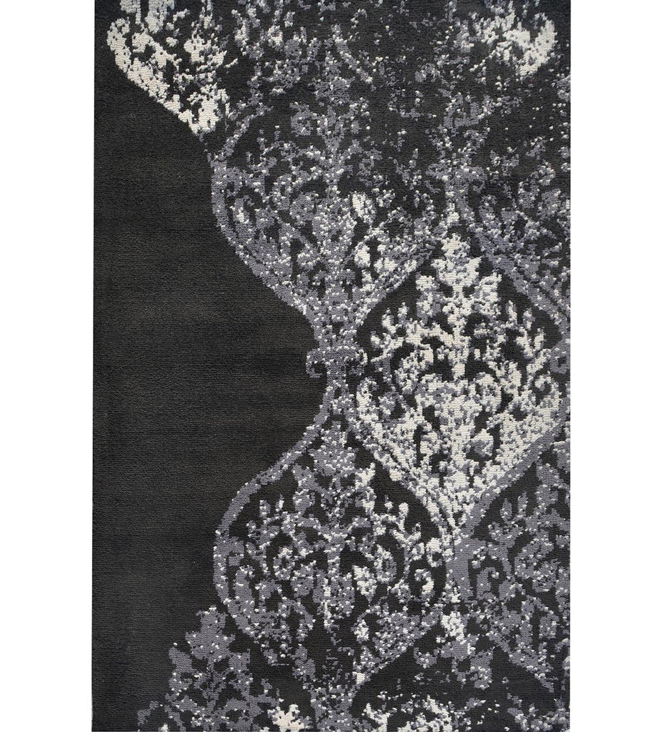 Black Damask Polyester Carpet