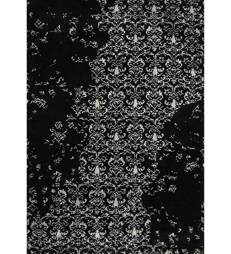 Black Abstract Polyester Carpet