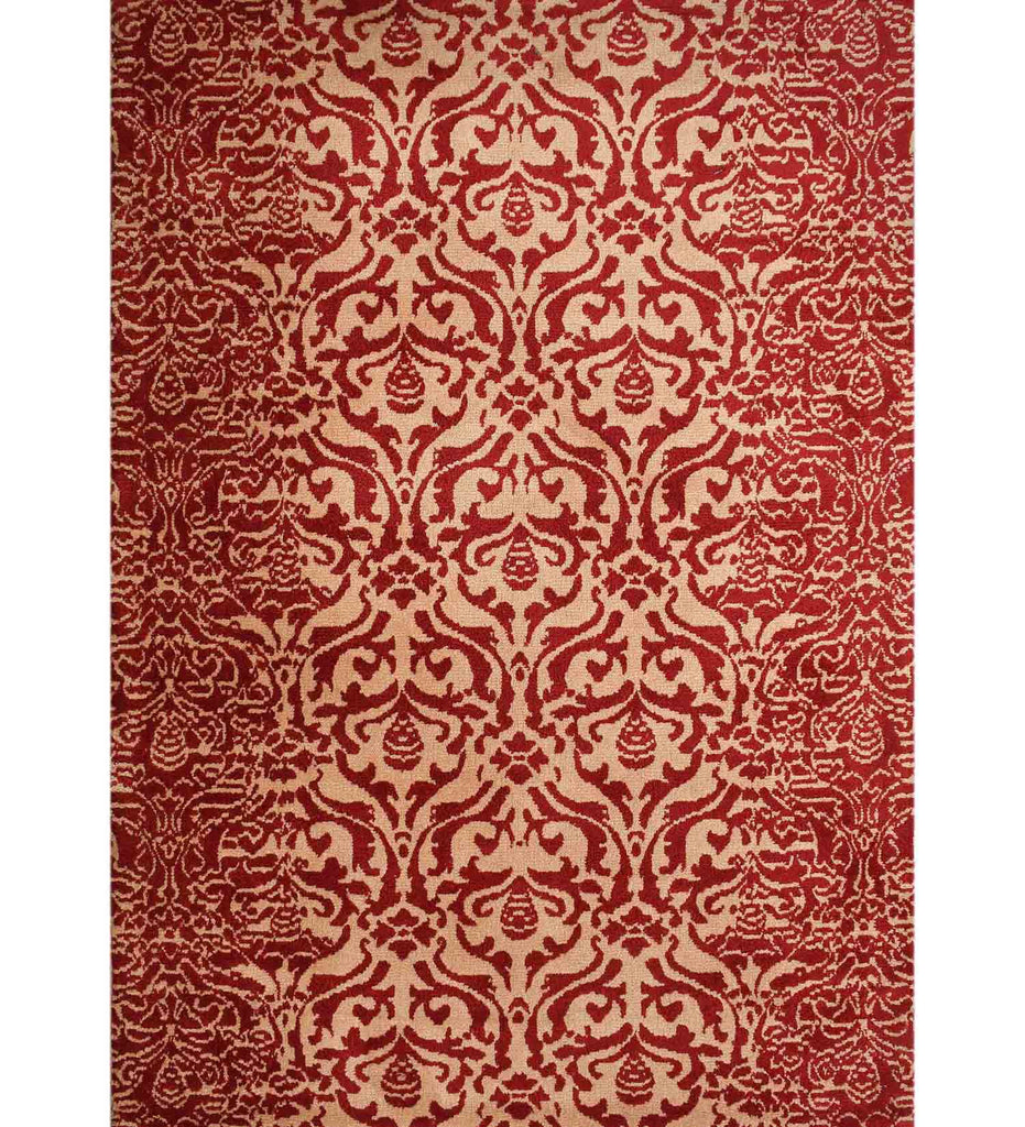 Red Motif Polyester Carpet