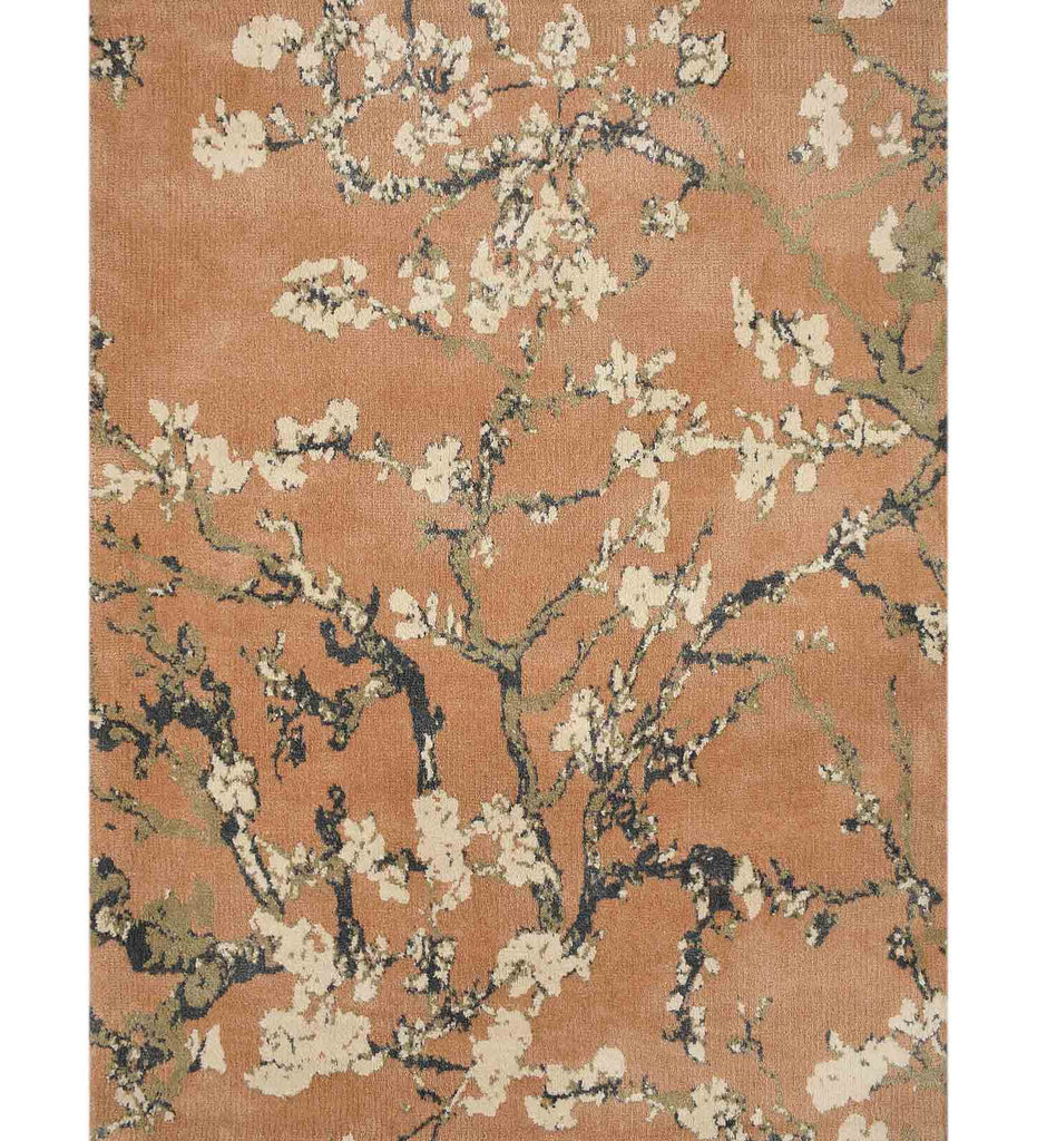 Gold Floral Polyester Carpet