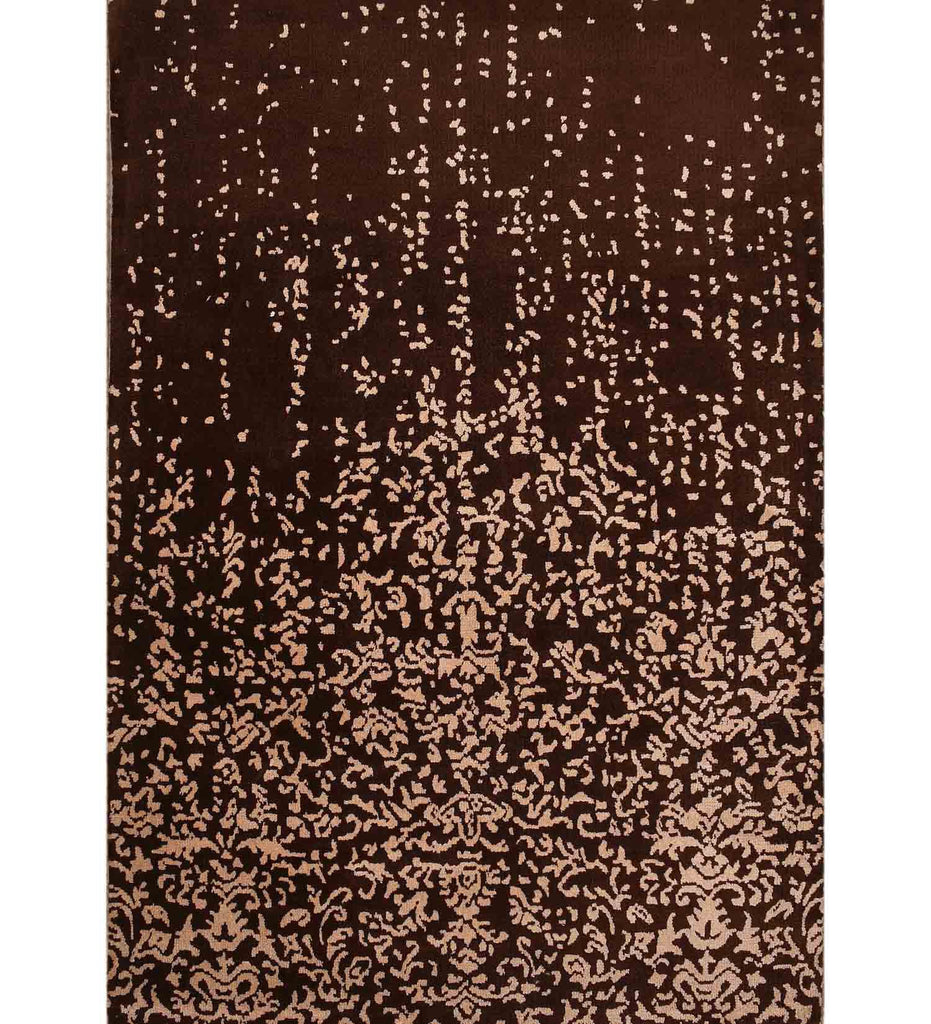 Brown Abstract Polyester Carpet