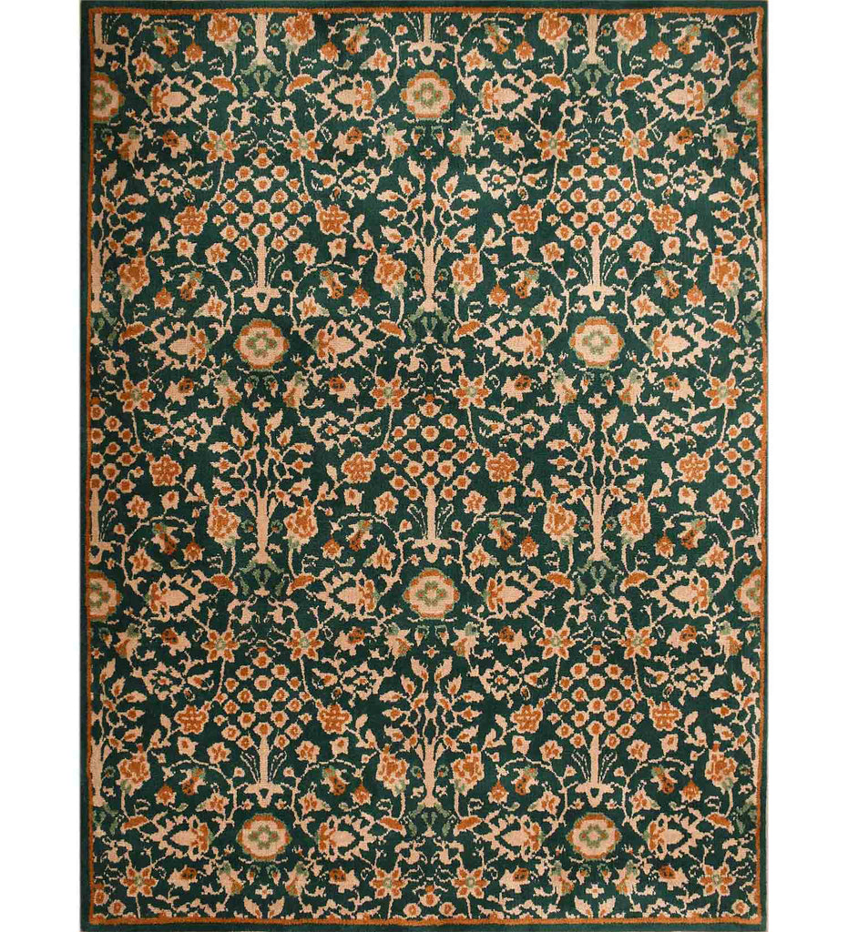 Green Traditional Polyester Carpet
