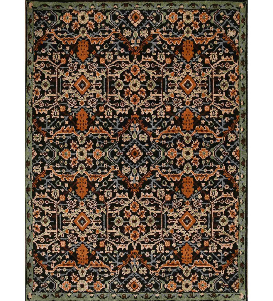 Black Traditional Polyester Carpet