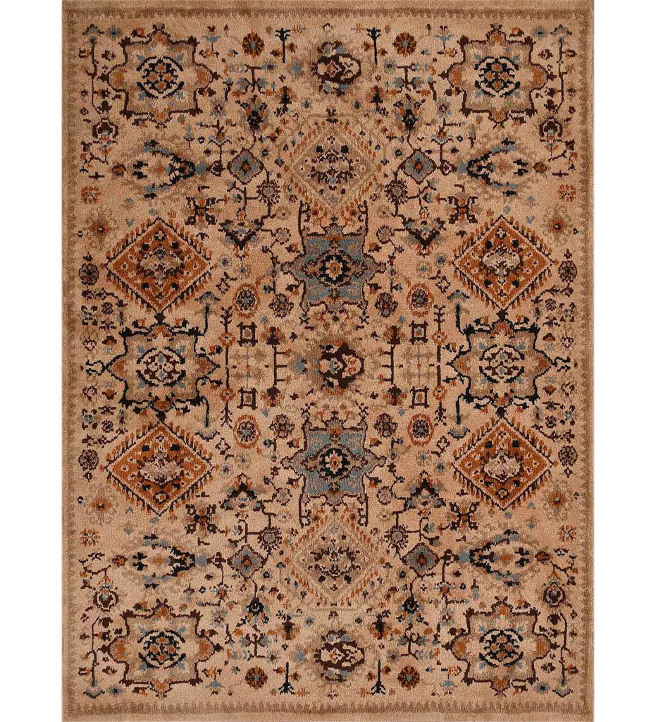 Beige Traditional Polyester Carpet
