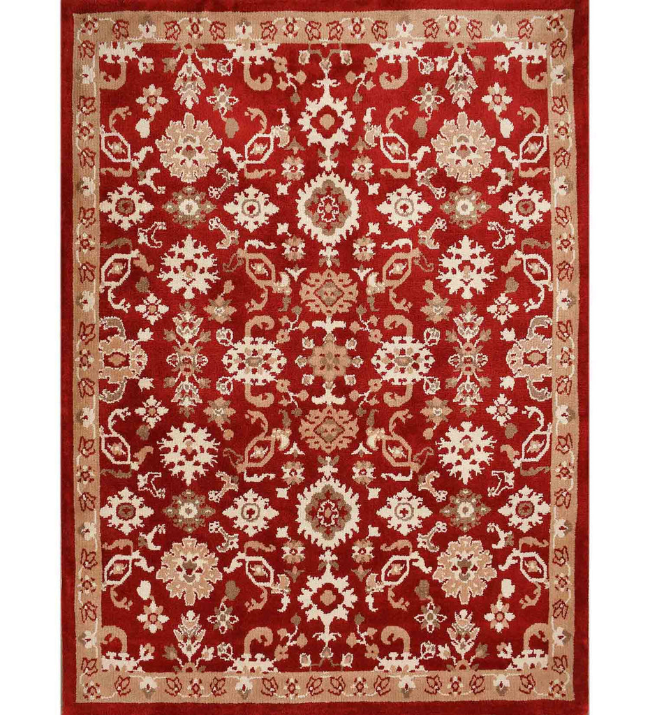 Red Traditional Polyester Carpet