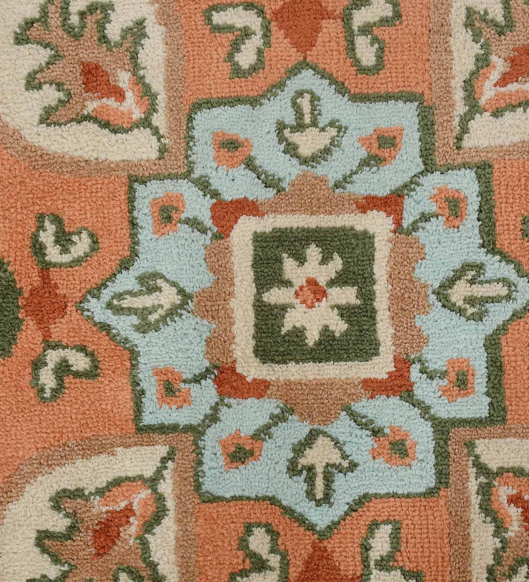 Peach Traditional Polyester Carpet – PrestoBazaar
