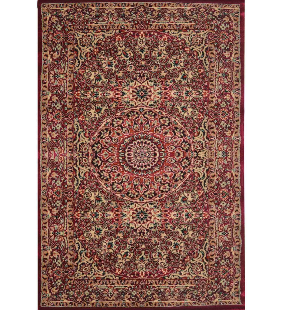 Maroon Traditional Polypropylene Carpet