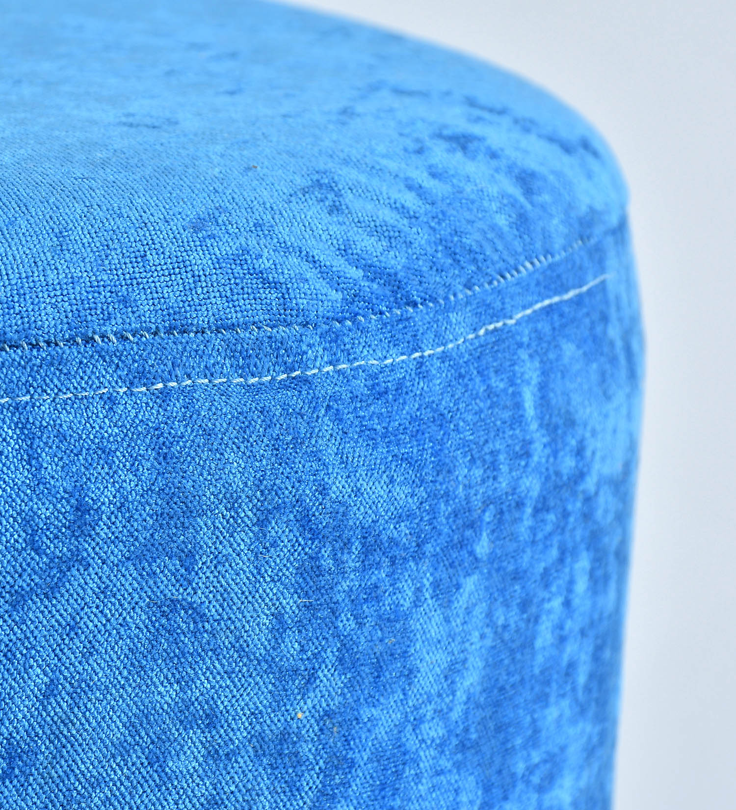 Blue Velvet Wooden Stool – PrestoBazaar
