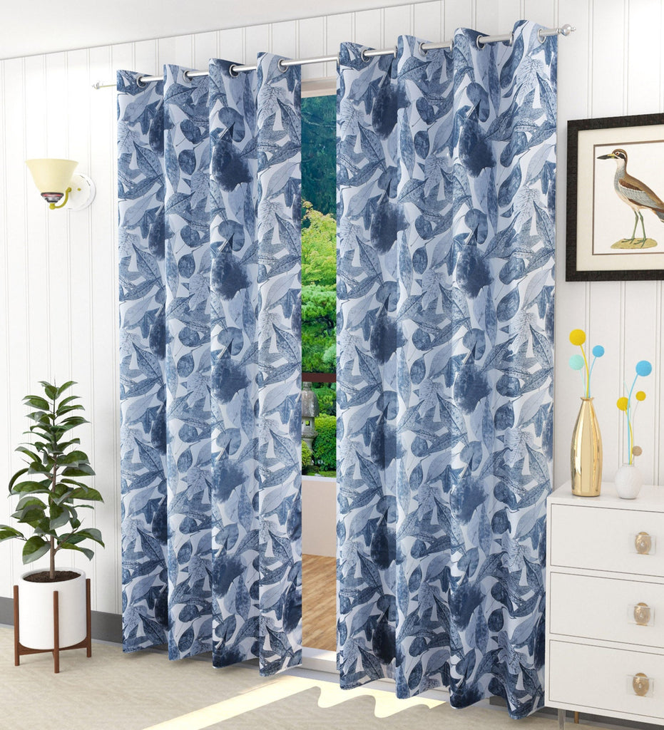 Multicolor Floral Printed Curtain - Set of 2